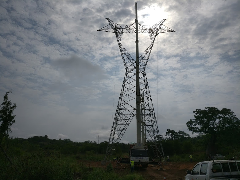 Construção da linha aérea Lauca-Catete a 400kV